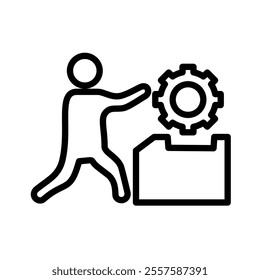 challenge icon line vector illustration on white background.