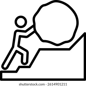 Challenge Icon Line Vector Illustration