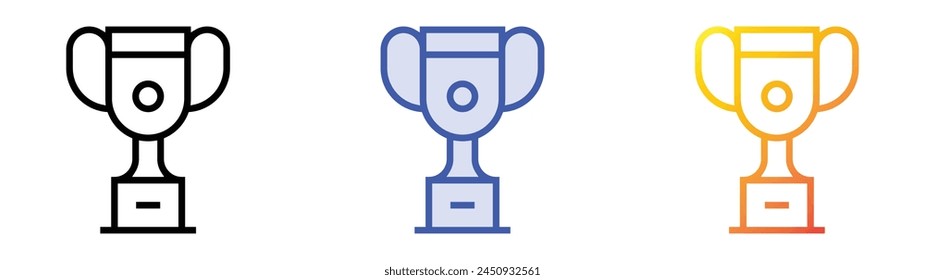 challenge icon. Linear, Blue Fill and Gradient Style Design Isolated On White Background