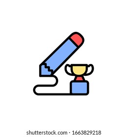 Challenge Icon. Online-Lernsymbol. perfekt für Anwendungen, Web, Logo und Präsentationen. Symboldesign-Volllinienstil