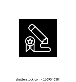 icono de desafío. Icono de aprendizaje en línea. Perfecto para aplicaciones, web, logotipo y plantilla de presentación. Estilo invertido de línea de diseño de iconos