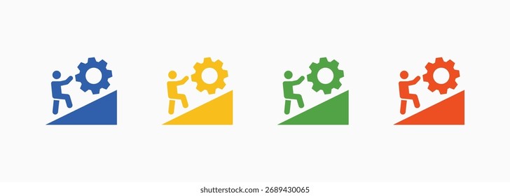Challenge Icon Set Color Multiple Style Collection