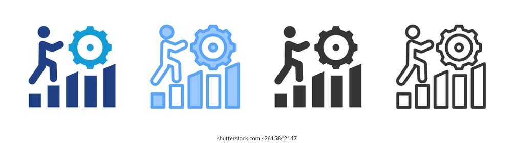 Challenge icon set multiple style collection