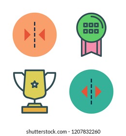 challenge icon set. vector set about reflection, trophy and medal icons set.