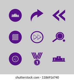challenge icon. challenge vector icons set chess board, medal, winners podium and right arrow