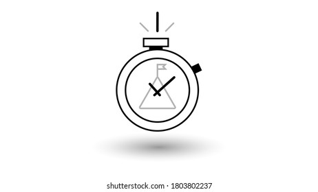 Challenge icon vector illustration concept with white background and shadow