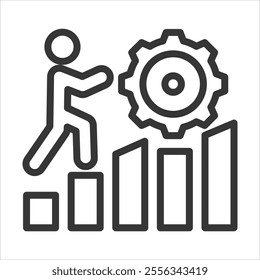 Challenge Outline Icon Vector Illustration