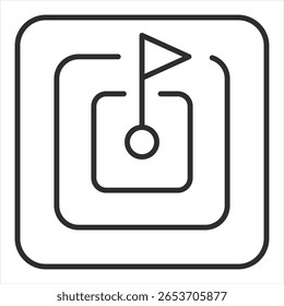 Ilustración vectorial de iconos de contorno de desafío