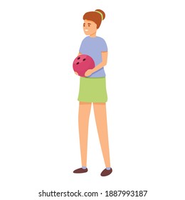 Challenge playing bowling icon. Cartoon of challenge playing bowling vector icon for web design isolated on white background