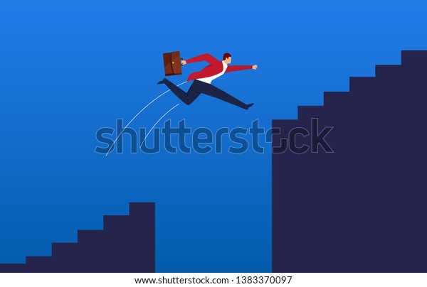 Challenge Problem Overcome Difficulties Cross Gully Stock Vector ...