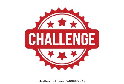 Challenge rubber grunge stamp seal vector