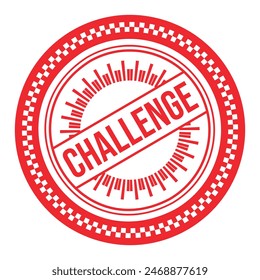 Challenge Rubber stamp Design vector 