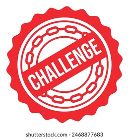 Challenge Rubber stamp Design vector 