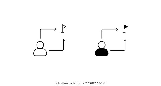 Icono de conjunto de desafío con fondo blanco Vector Ilustración de stock