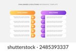 Challenge and Solution Comparison Table Business Infographic Template Deisgn