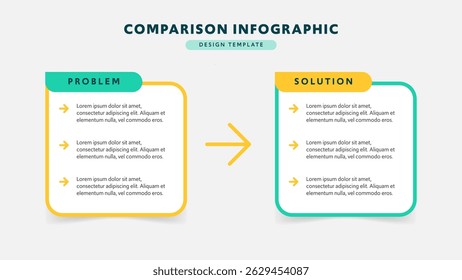 Challenge and Solution Comparison Table Business Infographic