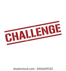 Challenge Stamp, Challenge Grunge Square Sign