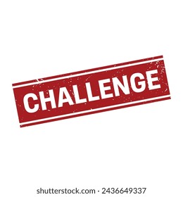 Challenge Stamp, Challenge Grunge Square Sign