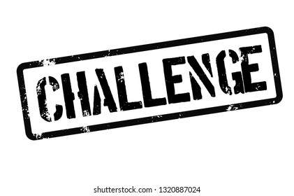 challenge stamp on white background. Sign, label, sticker.
