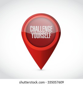 Challenge Yourself pointer sign concept illustration design graphic