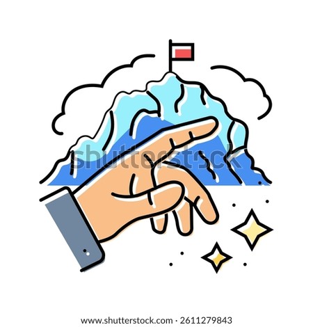 challenge yourself succes color icon vector. challenge yourself succes sign. isolated symbol illustration