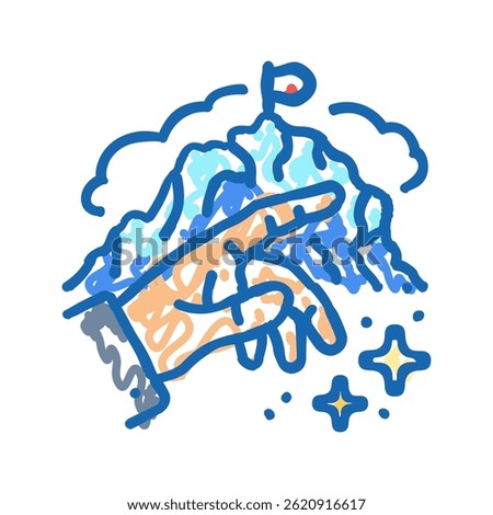 challenge yourself succes doodle icon sketch vector. challenge yourself succes sign. isolated symbol illustration