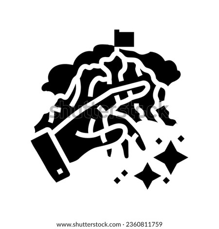 challenge yourself succes glyph icon vector. challenge yourself succes sign. isolated symbol illustration