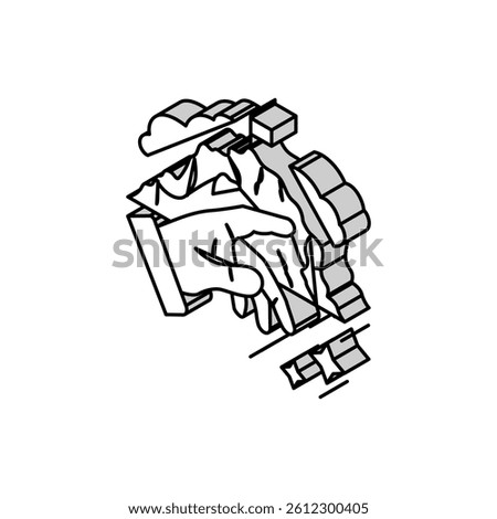 challenge yourself succes isometric icon vector. challenge yourself succes sign. isolated symbol illustration