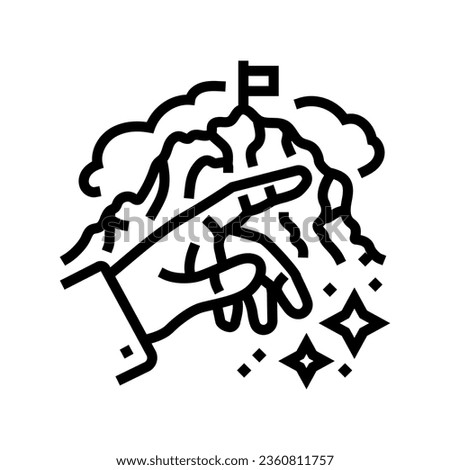 challenge yourself succes line icon vector. challenge yourself succes sign. isolated contour symbol black illustration