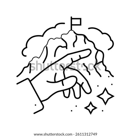 challenge yourself succes line icon vector. challenge yourself succes sign. isolated contour symbol black illustration