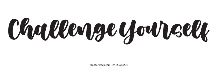 challenge yourself text on white background.