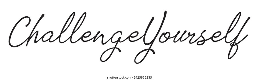 challenge yourself text on white background.