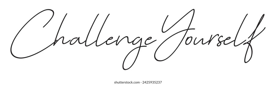 challenge yourself text on white background.