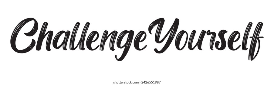 challenge yourself text on white background.