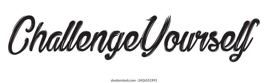 challenge yourself text on white background.