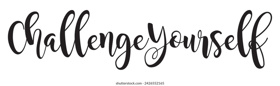challenge yourself text on white background.