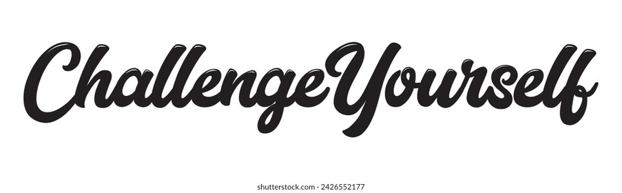 challenge yourself text on white background.