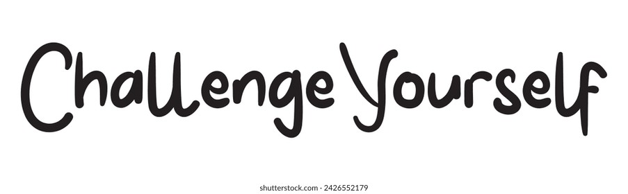 challenge yourself text on white background.