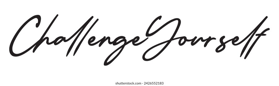 challenge yourself text on white background.