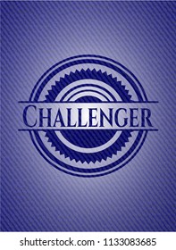 Challenger badge with jean texture