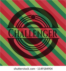 Challenger christmas colors emblem.