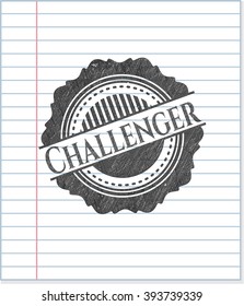 emblema del lápiz del Challenger
