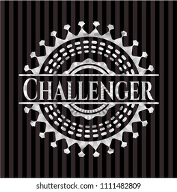 Challenger silvery emblem or badge