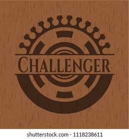 Challenger wooden emblem. Vintage.