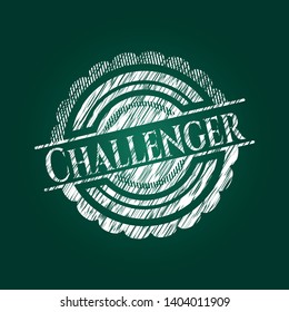 Challenger written on a blackboard. Vector Illustration. Detailed.