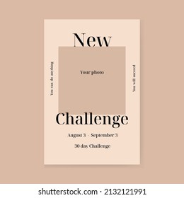 Challenges Concept. Motivation Quote Accept the Challenge. Target Achievement idea. Business plan of change for future innovation. Concept of power sign, logo, win expression. Vector illustration