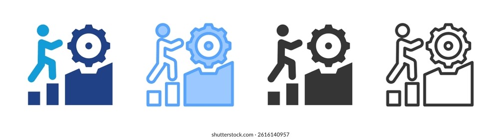 Challenges icon set multiple style collection