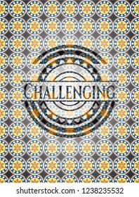 Challenging arabic emblem. Arabesque decoration.