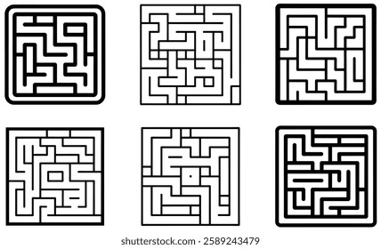 Challenging Black and White Mazes for Puzzles and Games