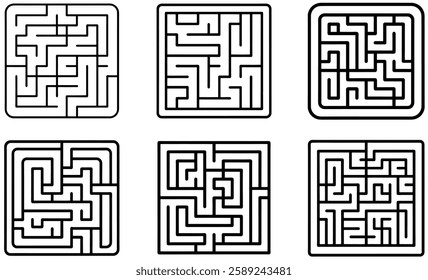 Challenging Black and White Mazes for Puzzles and Games
